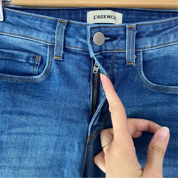 L'AGENCE Jeans Margot High Rise Ankle Skinny Womens Size 23 Light Vintage Wash - Picture 5 of 14
